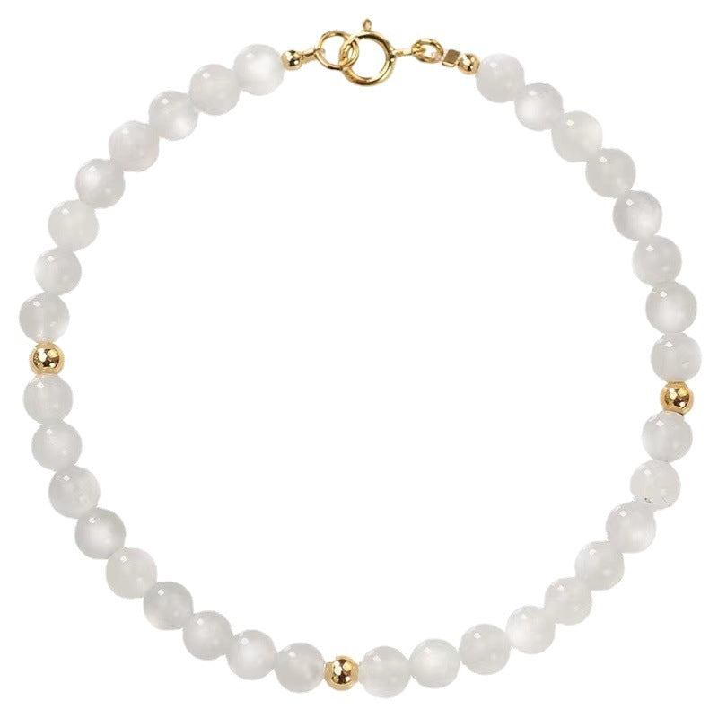 Bracelet Feng Shui empilable en pierre de lune naturelle Sheehas pour la détection des émotions