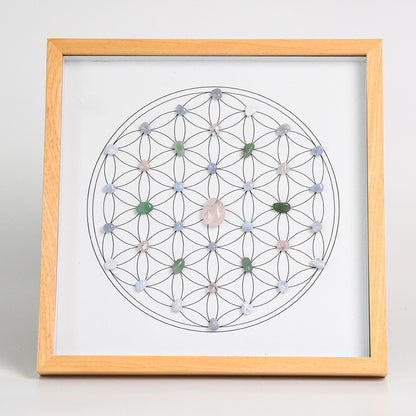 Sheehas Energy Healing Crystal Array Photo Frame - Array Protection (12.6"* 12.6")