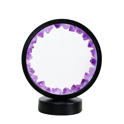 Sheehas Feng Shui Healing Natural Crystal Raw Stone Essence Halo Night Light