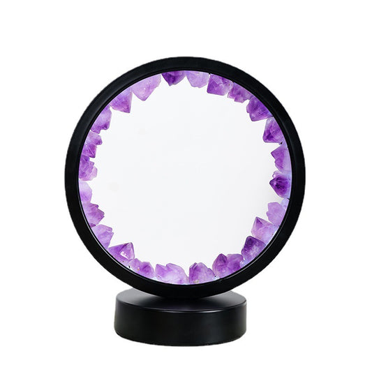Sheehas Feng Shui Healing Natural Crystal Raw Stone Essence Halo Night Light