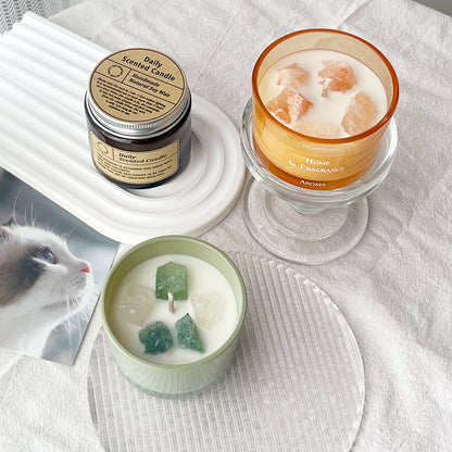 Sheehas Feng Shui Meditation Crystal Scented Candle - Stress Relief