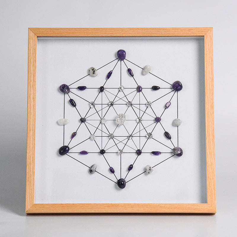 Sheehas Energy Healing Crystal Array Photo Frame - Array Protection (12.6"* 12.6")