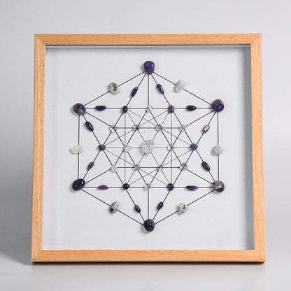 Sheehas Energy Healing Crystal Array Photo Frame - Array Protection (12.6"* 12.6")