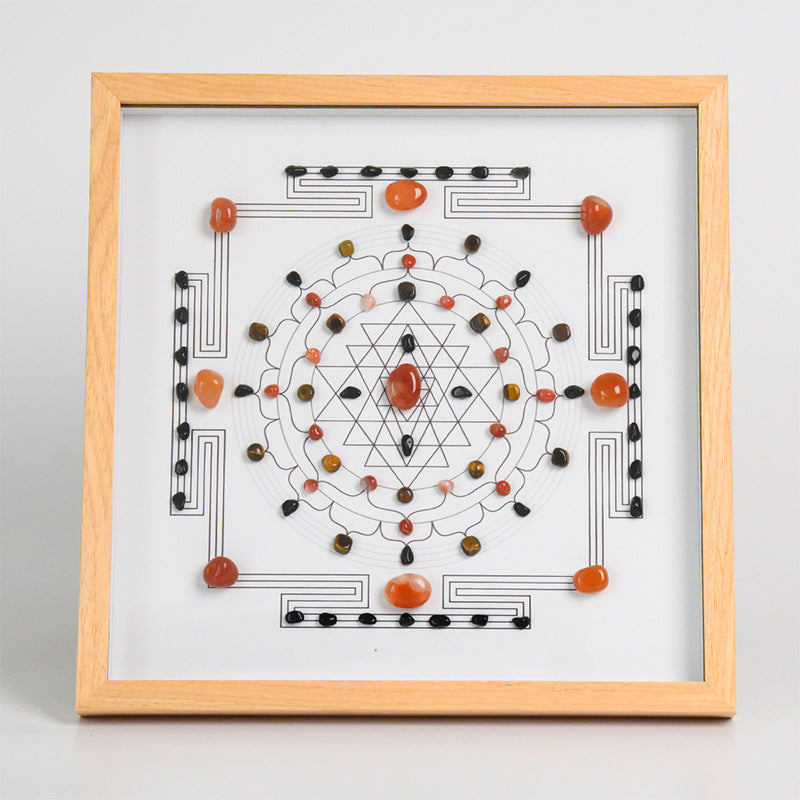 Sheehas Energy Healing Crystal Array Photo Frame - Array Protection (12.6"* 12.6")
