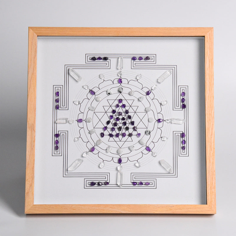 Sheehas Energy Healing Crystal Array Photo Frame - Array Protection (12.6"* 12.6")