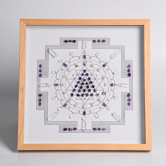 Sheehas Energy Healing Crystal Array Photo Frame - Array Protection (12.6"* 12.6")