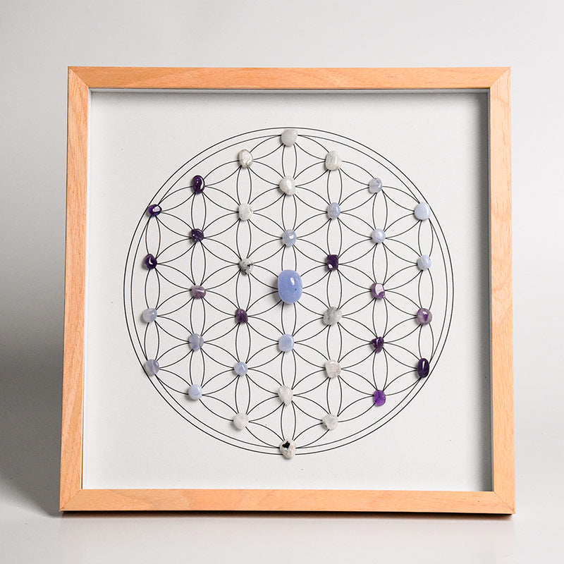 Sheehas Energy Healing Crystal Array Photo Frame - Array Protection (12.6"* 12.6")