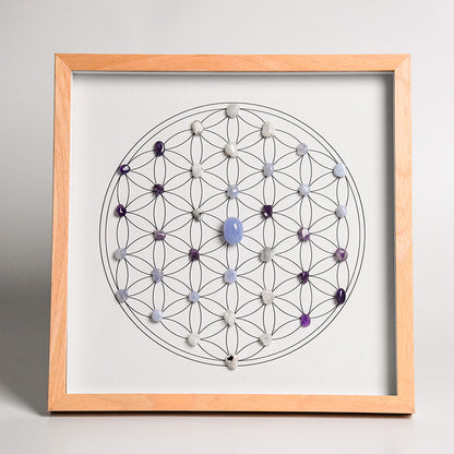Sheehas Energy Healing Crystal Array Photo Frame - Array Protection (12.6"* 12.6")