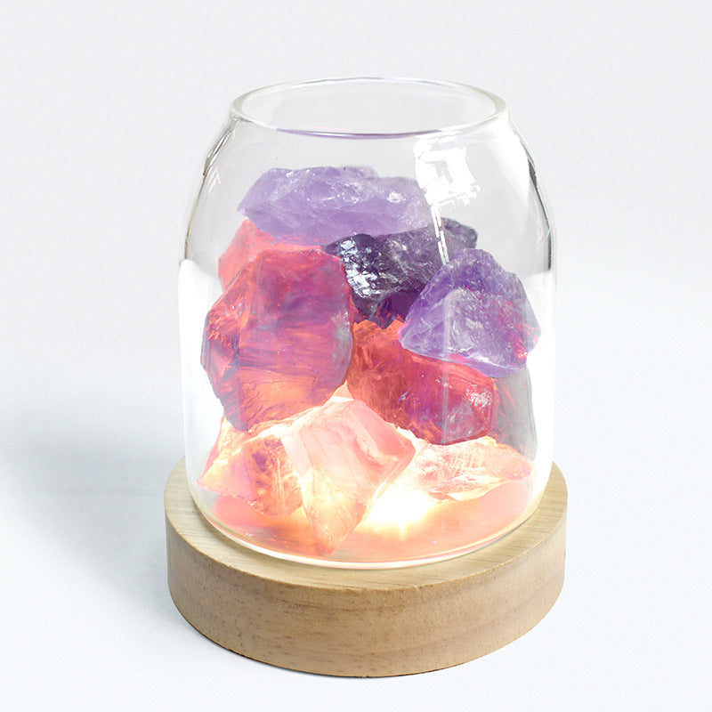 Sheehas Feng Shui Fireless Crystal Aromatherapy Diffusion Stone Night Light - Absorbs Wealth and Enhances Energy