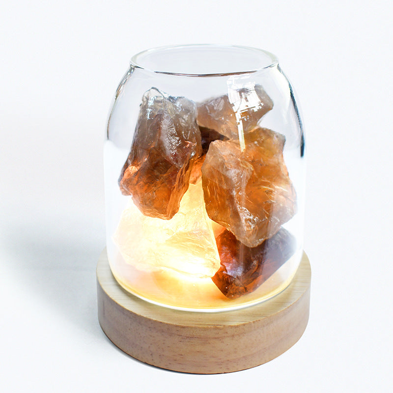 Sheehas Feng Shui Fireless Crystal Aromatherapy Diffusion Stone Night Light - Absorbs Wealth and Enhances Energy