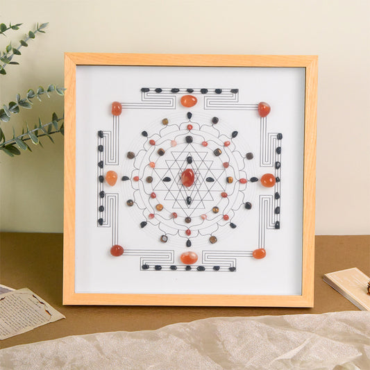Sheehas Energy Healing Crystal Array Photo Frame - Array Protection (12.6"* 12.6")
