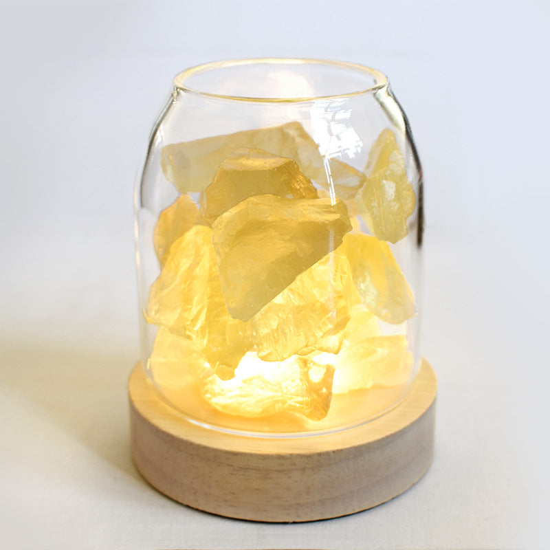 Sheehas Feng Shui Fireless Crystal Aromatherapy Diffusion Stone Night Light - Absorbs Wealth and Enhances Energy