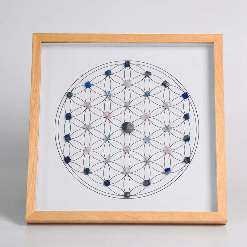 Sheehas Energy Healing Crystal Array Photo Frame - Array Protection (12.6"* 12.6")