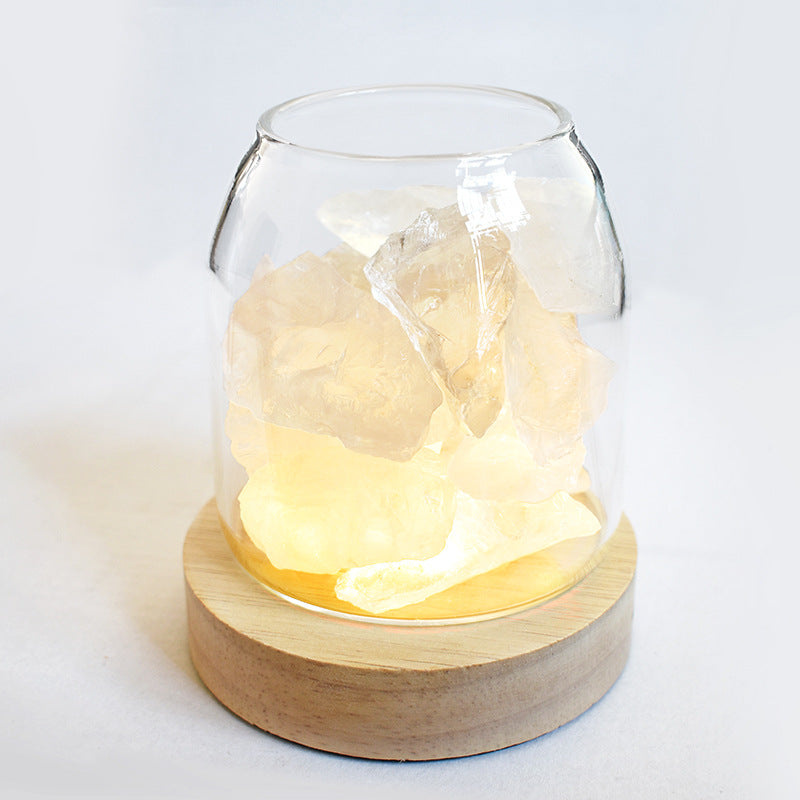 Sheehas Feng Shui Fireless Crystal Aromatherapy Diffusion Stone Night Light - Absorbs Wealth and Enhances Energy