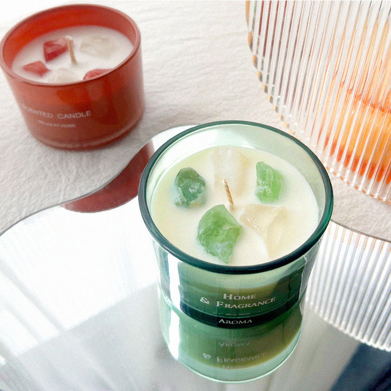 Sheehas Feng Shui Meditation Crystal Scented Candle - Stress Relief
