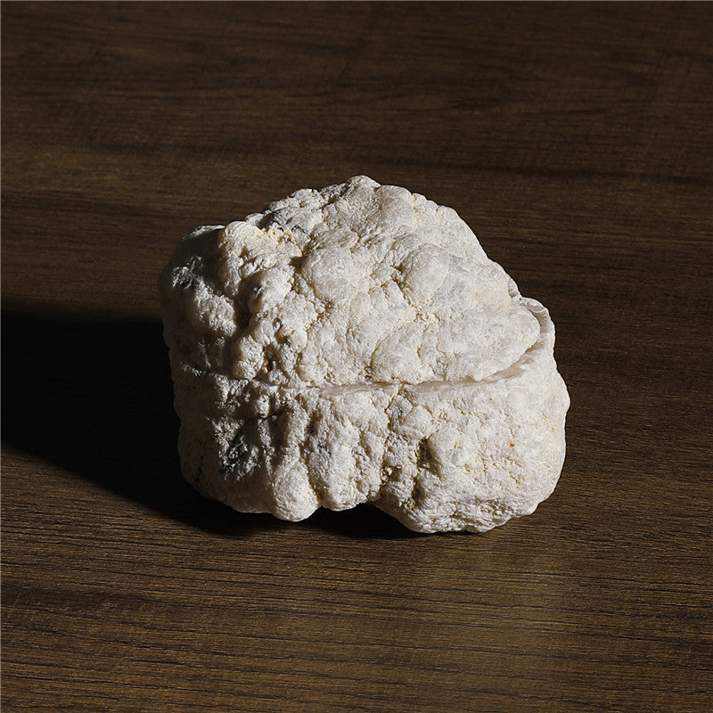 Bol en géode d'agate blanche – Cristal brut scintillant pour la prospérité et l'énergie positive