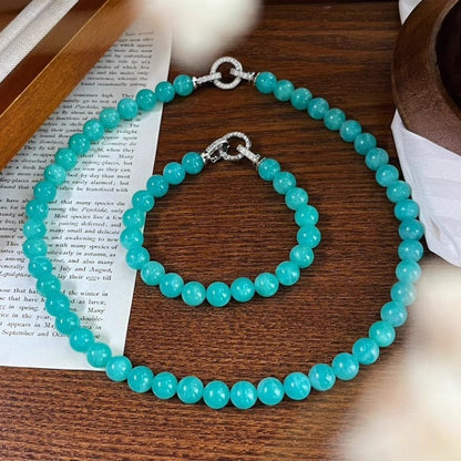 Natural Amazonite Chakra Healing Jewelry Set