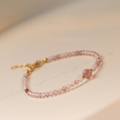 Sheehas Feng Shui Natural Crystal 18K Gold-plated Adjustable Stackable Bracelet: Improve Your Luck