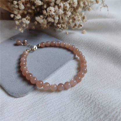 Natural Sunstone 14K Gold Filled Stackable Bracelet: Enhance Courage