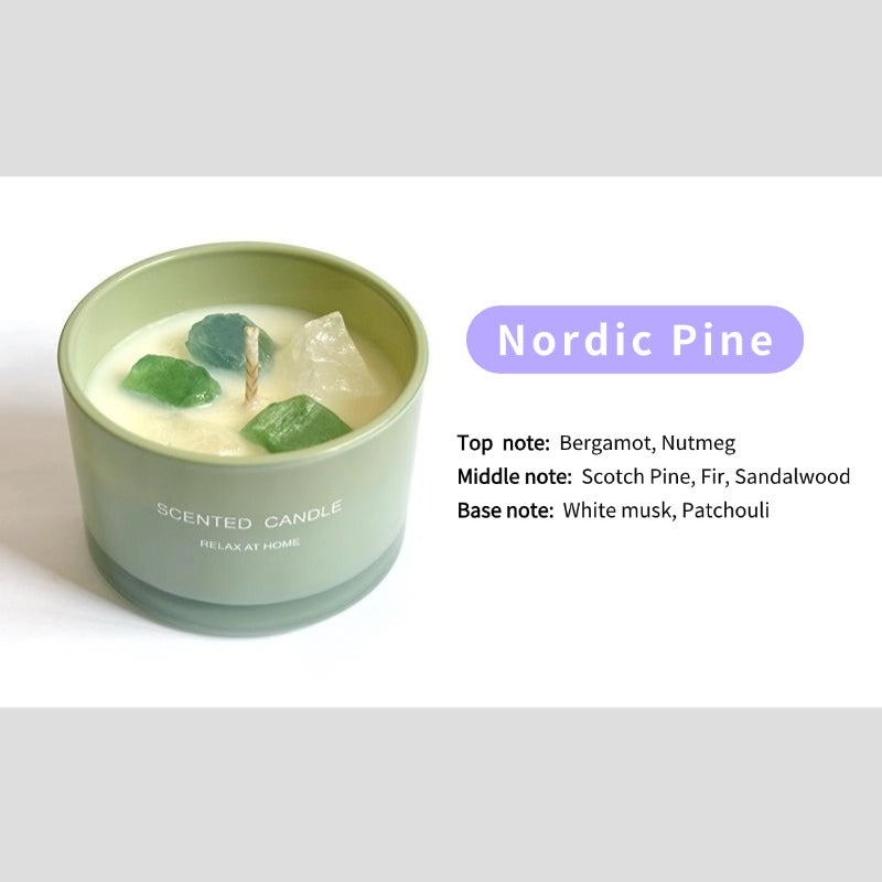 Sheehas Feng Shui Meditation Crystal Scented Candle - Stress Relief