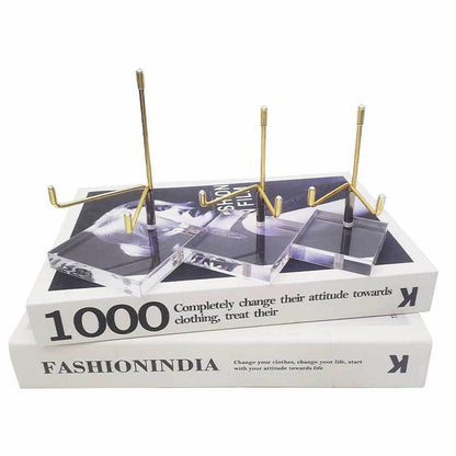 Transparent Crystal Mineral Specimen Display Stand