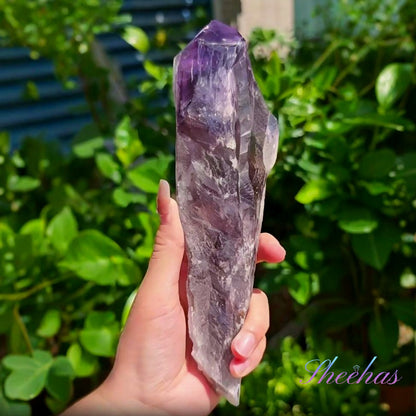 Sceptre en cristal d'améthyste | Sceptre étoile violette : Libérez votre énergie spirituelle et votre puissance intérieure