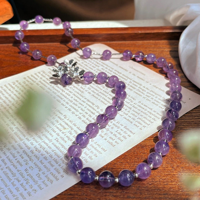 Natural Amethyst Crystal Healing Adjustable Necklace