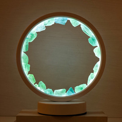 Sheehas Feng Shui Healing Natural Crystal Raw Stone Essence Halo Night Light