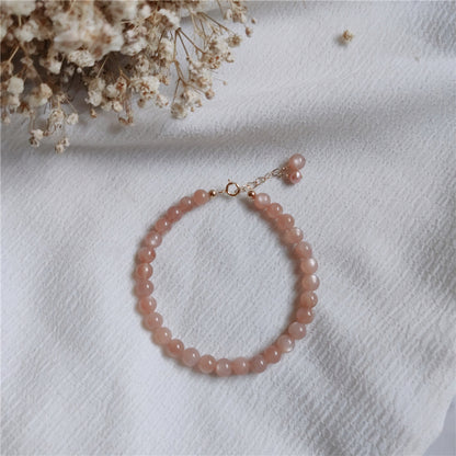 Natural Sunstone 14K Gold Filled Stackable Bracelet: Enhance Courage
