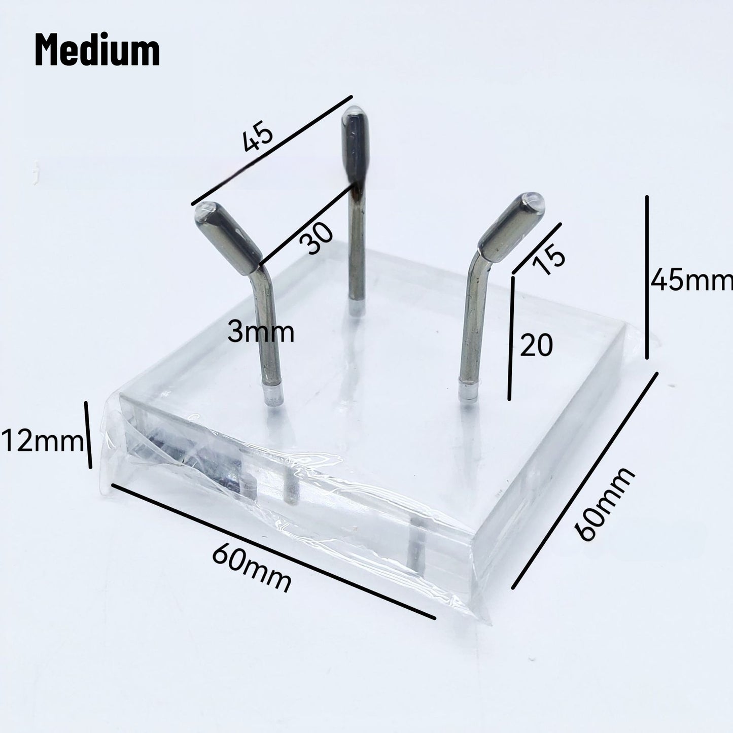 Acrylic Transparent Base for Raw Stone Bracket