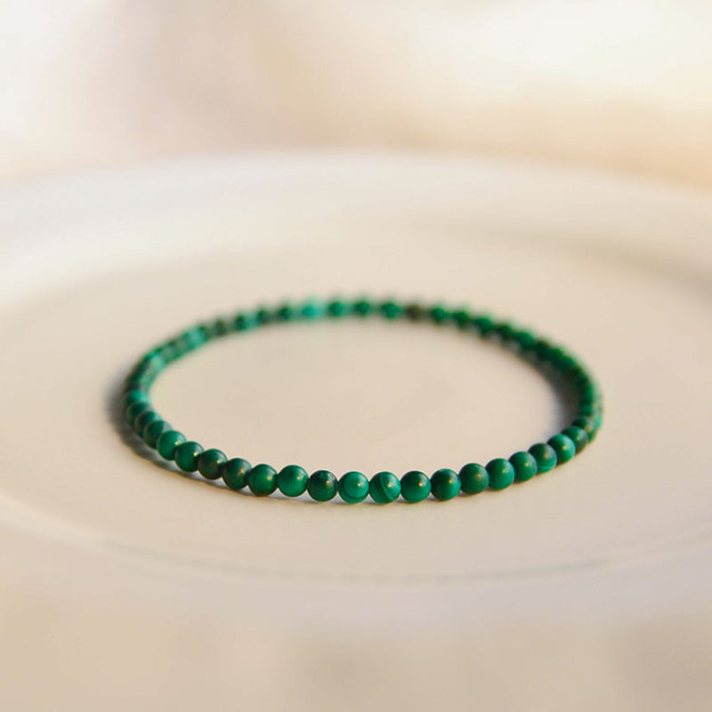 Sheehas Feng Shui Natural Malachite Spiritual Sensing and Healing Stackable Bracelet