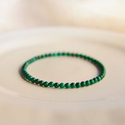 Sheehas Feng Shui Natural Malachite Spiritual Sensing and Healing Stackable Bracelet