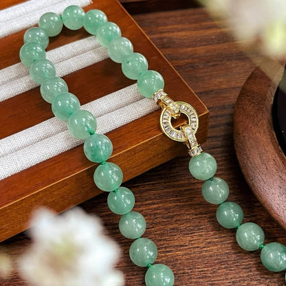 Natural Aventurine Crystal Healing Retro Necklace