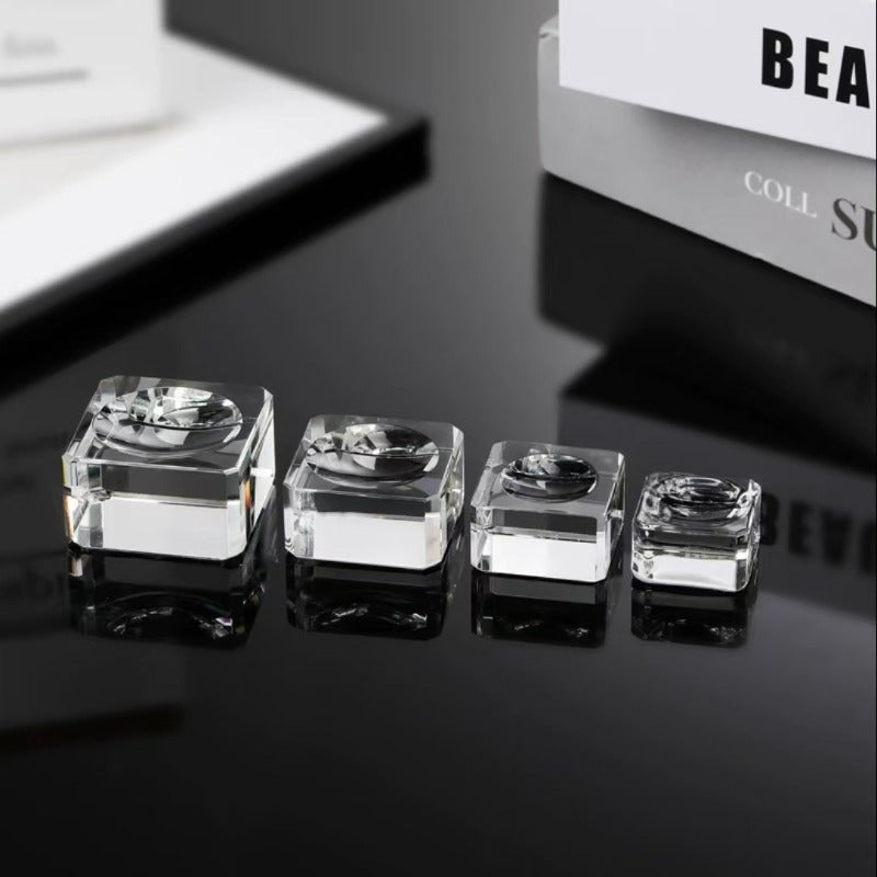 K9-Glass Crystal Ball Square Display Stand