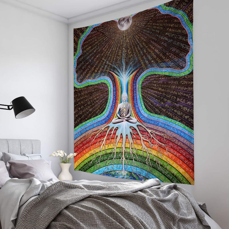 Tapisserie de méditation Zenith Harmony | Lumière sereine et sacrée 
