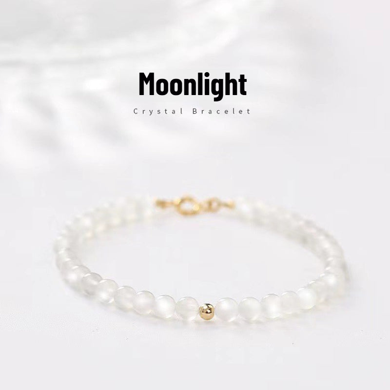 Bracelet Feng Shui empilable en pierre de lune naturelle Sheehas pour la détection des émotions