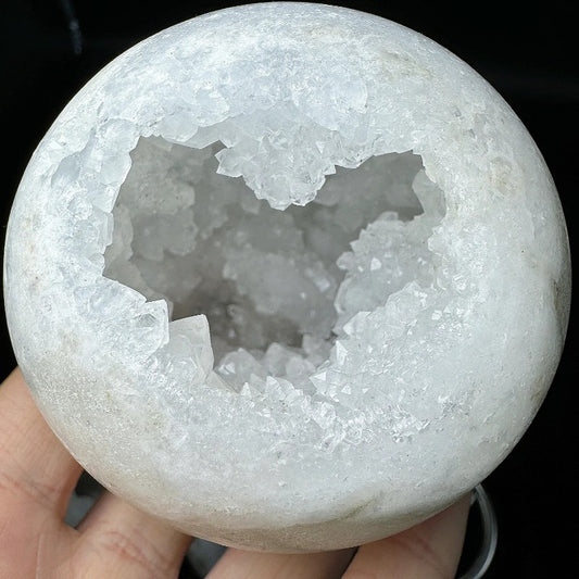 Authentic White Agate Geode Crystal Balls - Bring in Abundant Prosperity