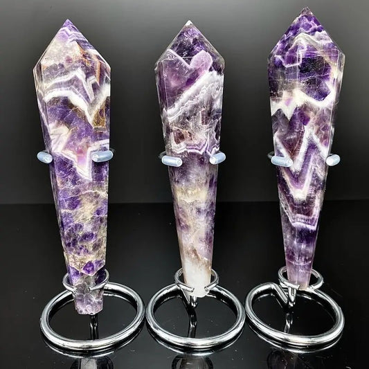 Sheehas Amethyst Energy Crystal Scepter ( Height: 4.3" - 6.6" ) - 我的商店 - 