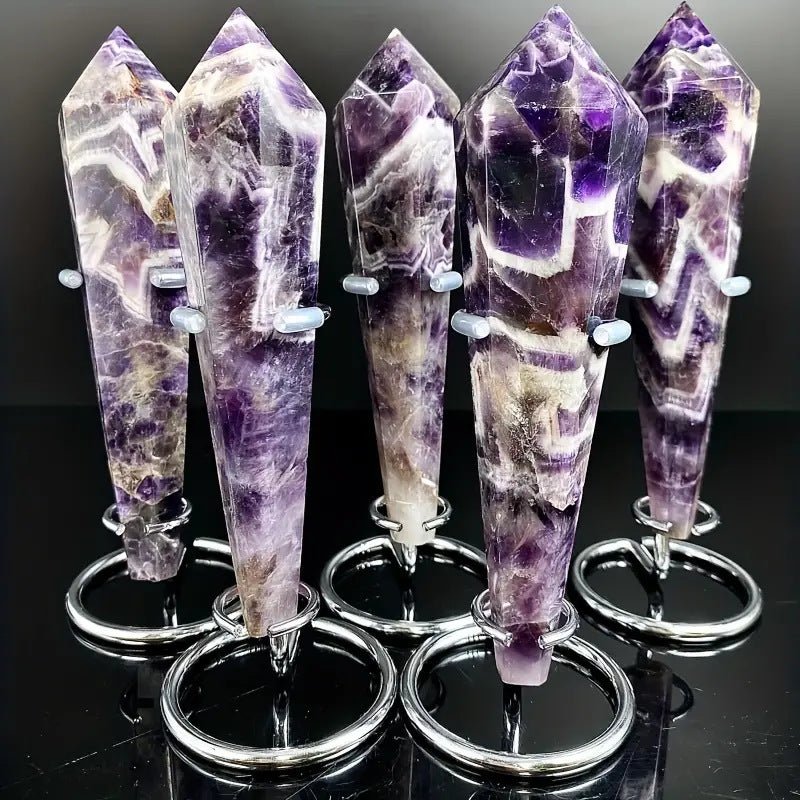 Sheehas Amethyst Energy Crystal Scepter ( Height: 4.3" - 6.6" ) - 我的商店 - 
