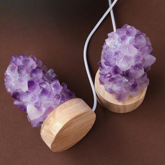Sheehas Amethyst Magic - Color Energy Crystal Night Light - Feng Shui Energy Guardian, Dreamy Healing Light - 我的商店 - 