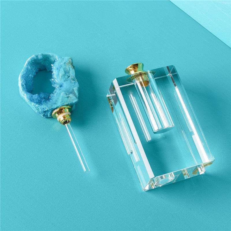 Sheehas Blue Agate Geode Classic Perfume Bottle - Mood Soothing - 我的商店 - 