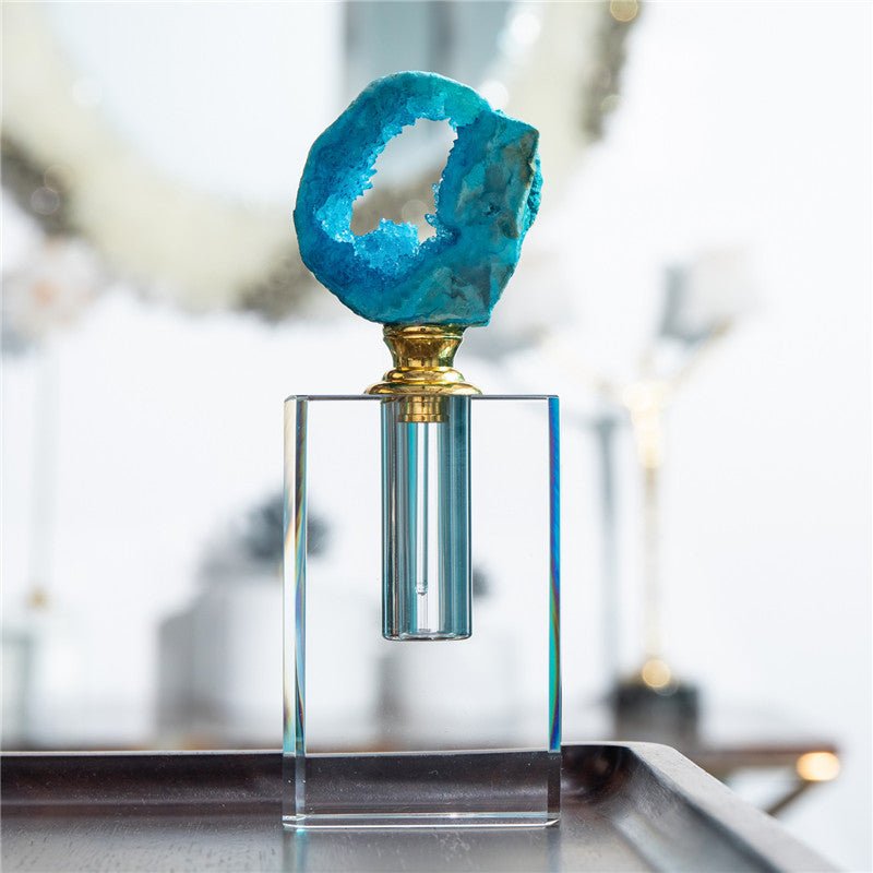 Sheehas Blue Agate Geode Classic Perfume Bottle - Mood Soothing - 我的商店 - 