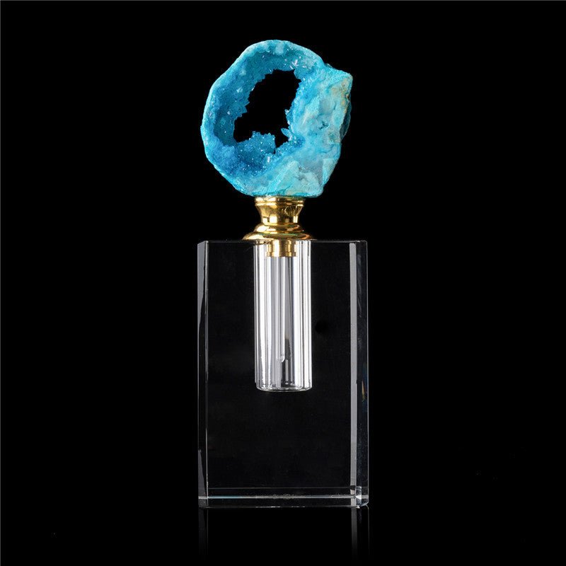 Sheehas Blue Agate Geode Classic Perfume Bottle - Mood Soothing - 我的商店 - 