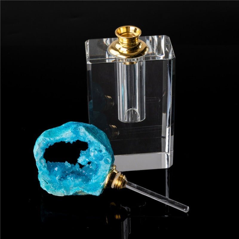 Sheehas Blue Agate Geode Classic Perfume Bottle - Mood Soothing - 我的商店 - 