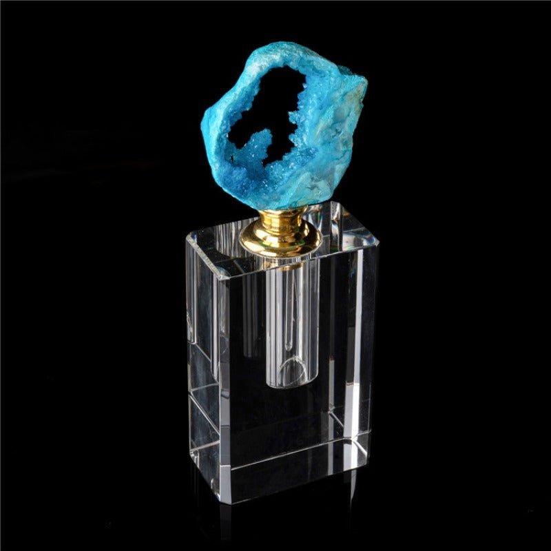 Sheehas Blue Agate Geode Classic Perfume Bottle - Mood Soothing - 我的商店 - 