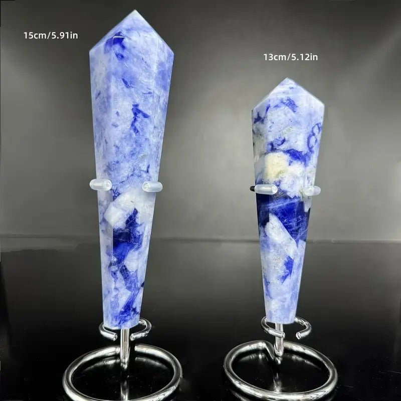 Sheehas Blue - vain Stone Crystal Scepter ( Height: 5.1" - 5.9" ) - 我的商店 - 