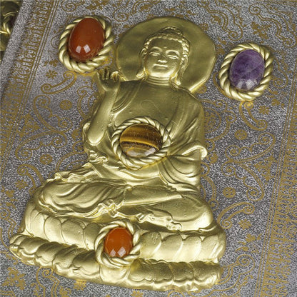 Sheehas Buddha - Blessed Feng - Shui Crystal Magic Notebook 10"*7.5"*0.8" - 我的商店 - Artwork in Decor