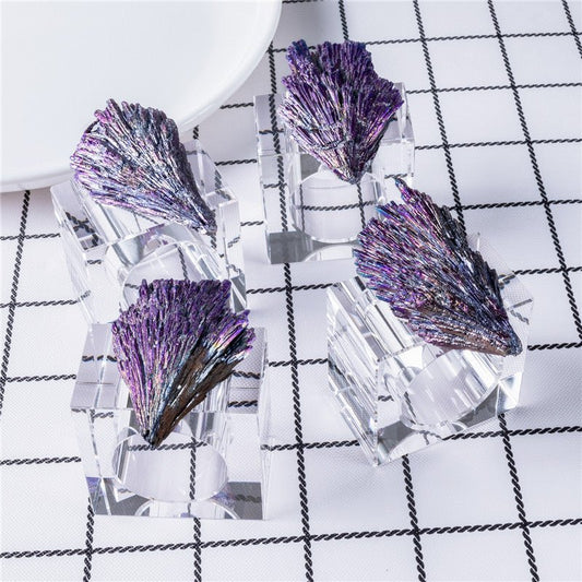 Sheehas Electroplated Purple Tourmaline Napkin Rings (4pcs) - 我的商店 - tablecloth clip