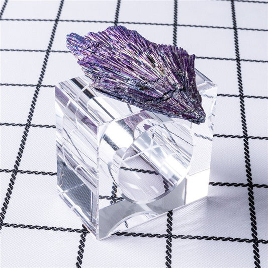 Sheehas Electroplated Purple Tourmaline Napkin Rings (4pcs) - 我的商店 - tablecloth clip
