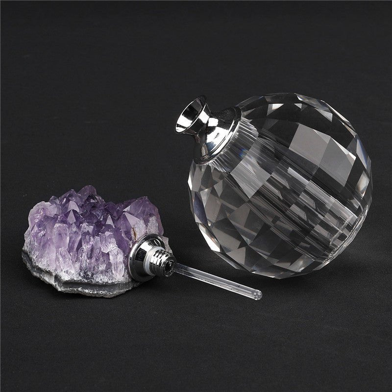Sheehas Feng Shui Amethyst Clutster Spherical Perfume Bottle - Wisdom Enhancement - 我的商店 - 